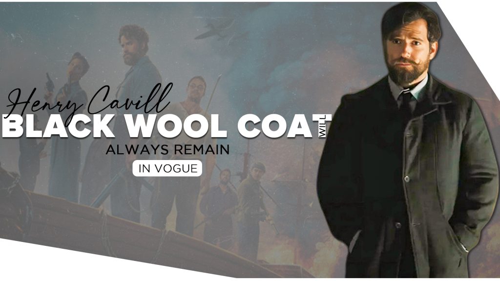 Henry Cavill Black Wool Coat