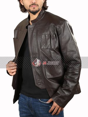 Star Wars The Force Awakens Han Solo Leather Jacket
