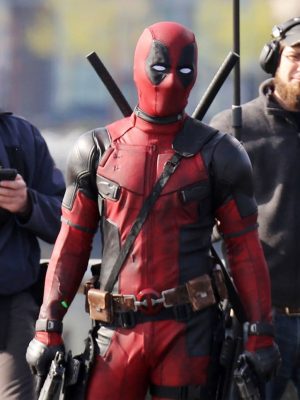 Ryan Reynolds Red And Black Deadpool Jacket-0