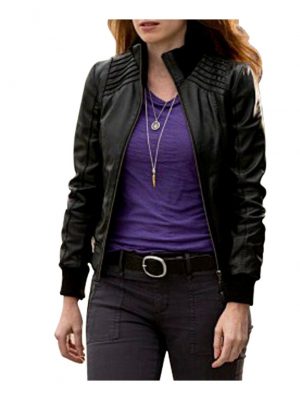 The Flash American TV Series Kelly Frye Black Leather Jacket-0