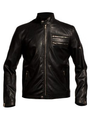 Aaron Paul Black Leather Jacket