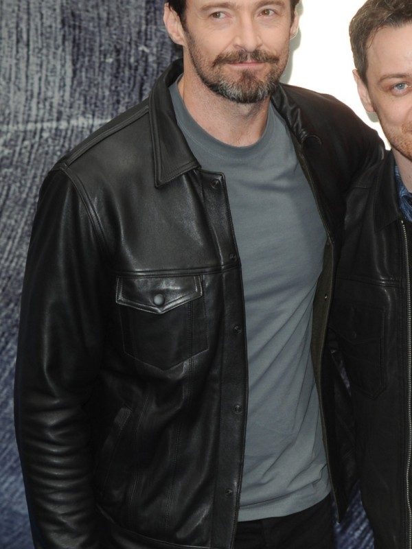 Hugh Jackman X Men Black Leather Jacket