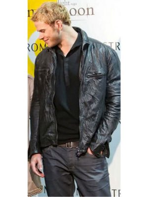 The Twilight New Moon Kellan Lutz Leather Jacket-0