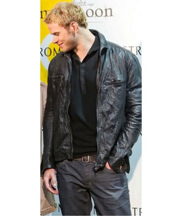 The Twilight New Moon Kellan Lutz Leather Jacket-0