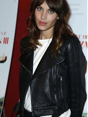Alexa Chung Leather Jacket for Womens