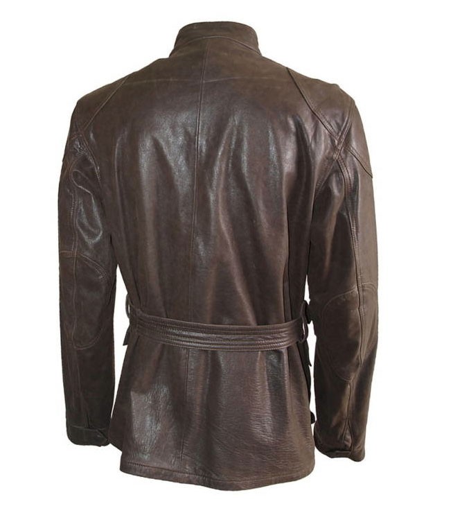 Brad Pitt Panther Motorcycle Riders Leather Jacket - J4Jacket