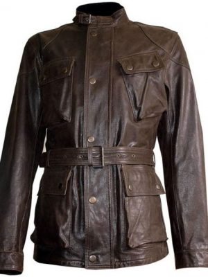 Brad Pitt Brown Leather Jacket