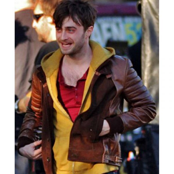 Daniel Radcliffe Brown Leather Jacket
