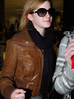Emma Watson Brown Women's Leather Jacket
