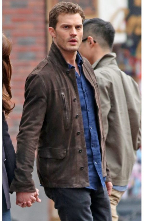 Fifty Shades Darker Christian Grey Brown Leather Jacket