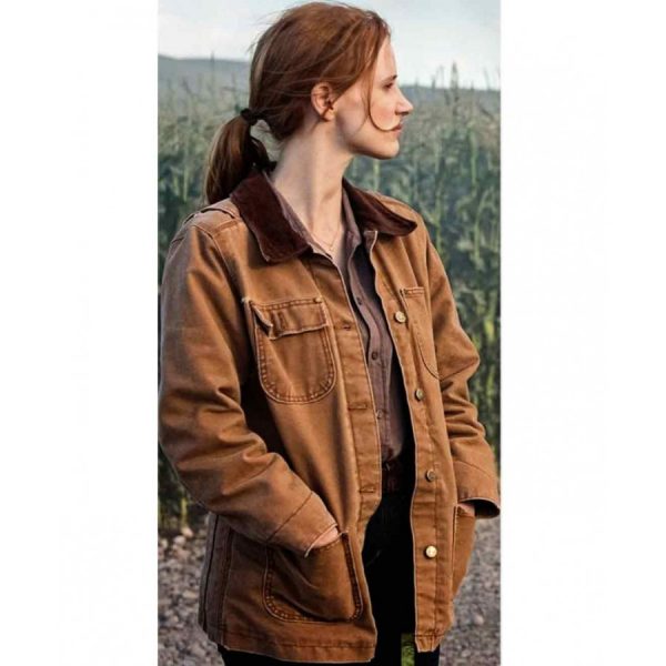 Jessica Chastain Interstellar Brown Cotton Jacket