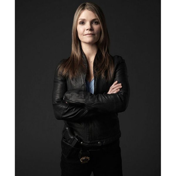 Kathryn Erbe Law and Order Leather Jacket
