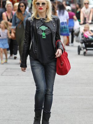 Gwen Stefani Black Leather Jacket