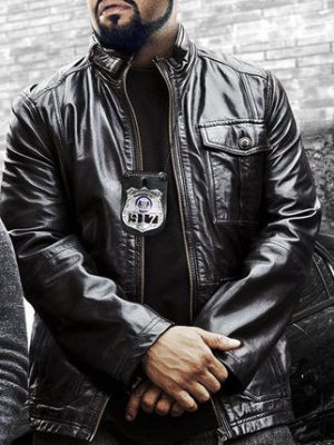 Ice Cube Black Leather Jacket Ride Along 2 2016-0