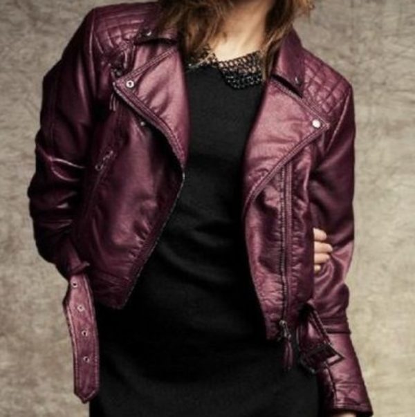 Womens Fashion Winter Leather Jacket