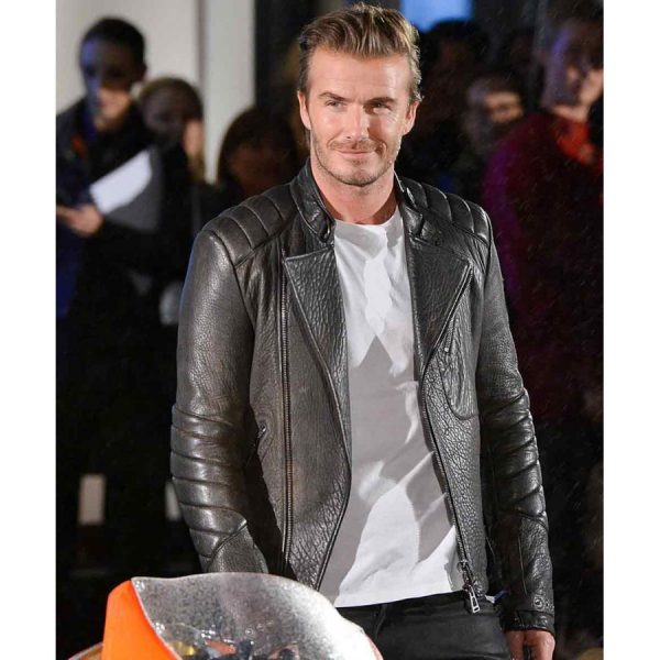 David Beckham Motorcycle Winter Leather Jacket - J4Jacket