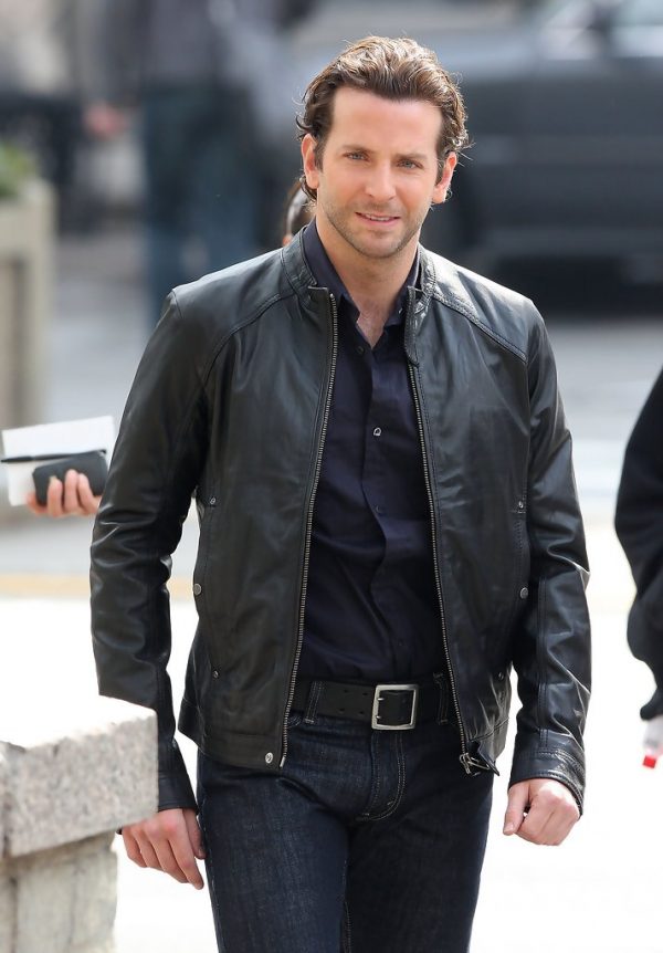 Bradley Cooper Black Leather Jacket Limitless