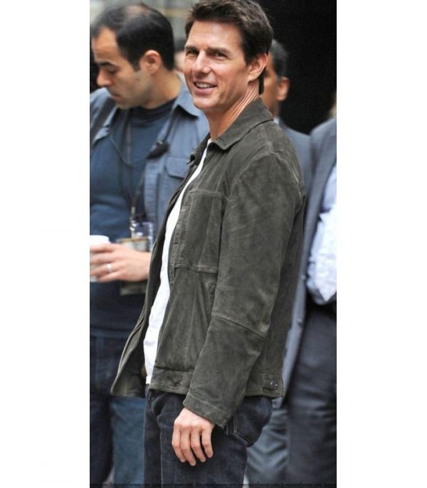 Tom Cruise Green Leather Jacket From Oblivion