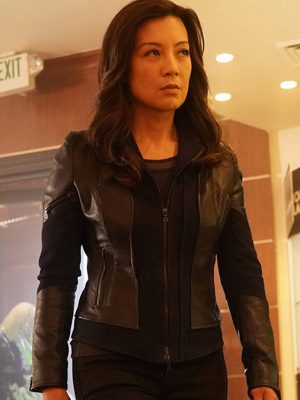 Agents of Shield Melinda May Black Leather Jacket