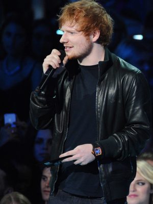 Black Ed Sheeran Bomber Jacket