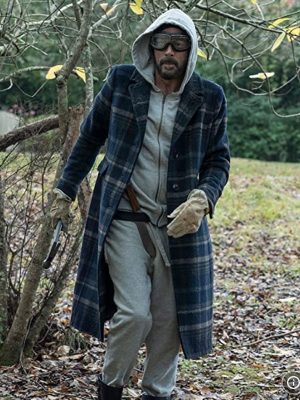 The Walking Dead Jeffrey Dean Morgan Plaid Trench Coat