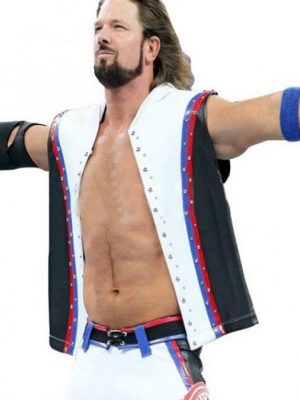 A.J. Styles WWE White Leather Vest
