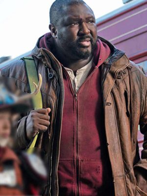 Sweet Tooth Nonso Anozie Brown Coat