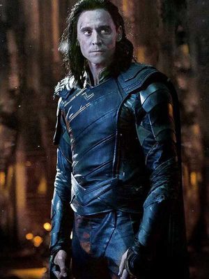 Loki Avengers Infinity War Tom Hiddleston Cosplay Black Leather Jacket
