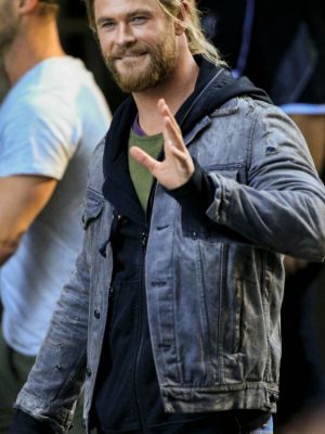 Chris Hemsworth Thor:Ragnarok Gray Denim Leather