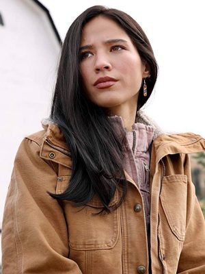 Kelsey Asbille Yellowstone Monica Dutton Brown Cotton Jacket