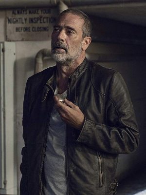 Jeffrey Dean Morgan The Walking Dead Season 09 Negan Leather Jacket