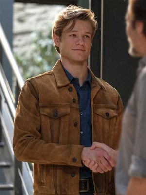 Lucas Till TV Series MacGyver Brown Leather Jacket
