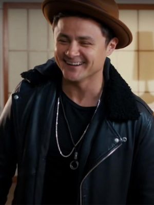 Arturo Castro Dating and New York 2021 Black Shearling Leather Jacket
