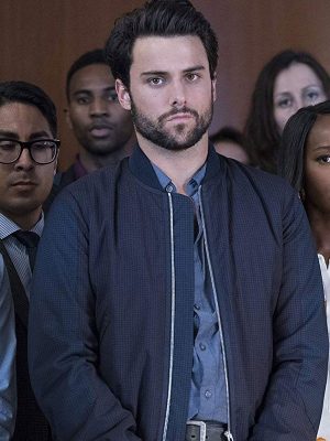 Connor Walsh How To Get Away with Murder Jack Falahee Checked Bomber Jacket