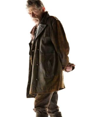 War Doctor Doctor Who John Hurt Brown Distressed Leather Trench Coat