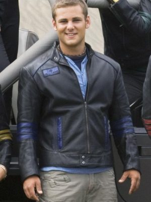Ari Boyland Power Rangers Rpm Season 01 Flynn Mcallistair Cafe-Racer Leather Jacket