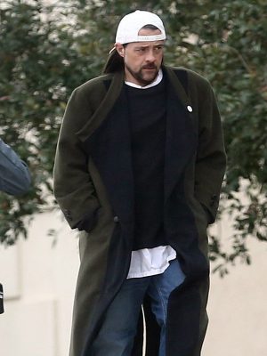 Kevin Smith Jay and Silent Bob Strike Back Black and Green Wool Long Coat