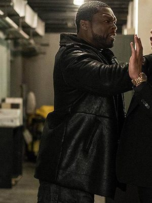 Kana Power Season 05 50 Cent Black Shearling Leather Jacket