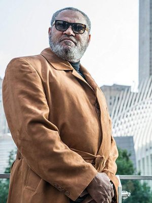 John Wick 3 Laurence Fishburne Brown Leather Trench Coat