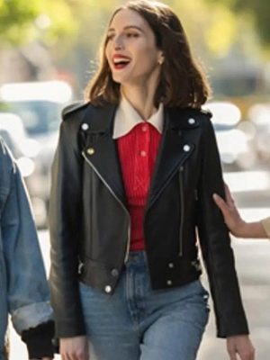 María Valverde Sounds Like Love 2021 Black Biker Leather Jacket