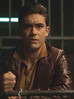 Hiram Lodge Riverdale Season 5 Michael Consuelos Brown Leather Jacket