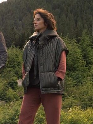 Dr Zachary Smith Parker Posey Lost in Space 2018 Quilted Hooded Jacket
