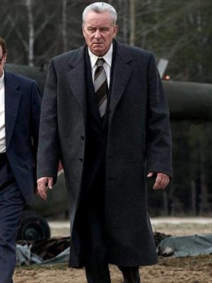 Stellan Skarsgård TV Series Chernobyl Season 01 Boris Shcherbina Wool Coat