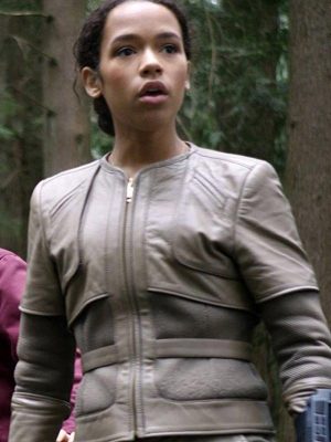 Judy Robinson Lost in Space Taylor Russell Grey Leather Jacket