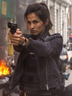 Amelia Roussel The Hitman’s Bodyguard Elodie Yung Black Leather Jacket