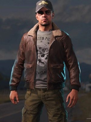 Far Cry 5 Video Game Aviator Bomber Brown Jacket
