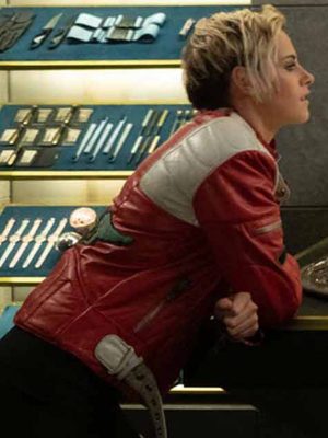 Kristen Stewart Charlies Angels Red Leather Jacket
