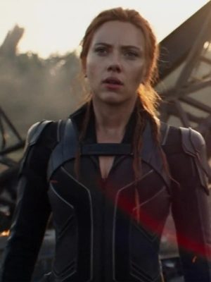 Natasha Romanoff Black Widow Movie 2021 Scarlett Johansson Leather Jacket