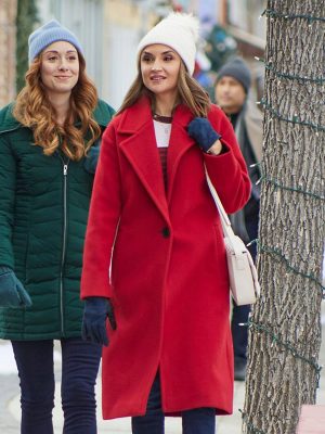 Merry Rozelle Tis the Season to Be Merry Rachael Leigh Cook Wool Red Coat