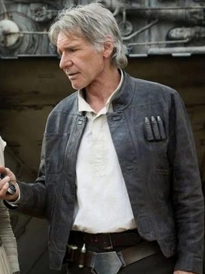 Star Wars the Force Awakens Hansel Organa Brown Leather Jacket